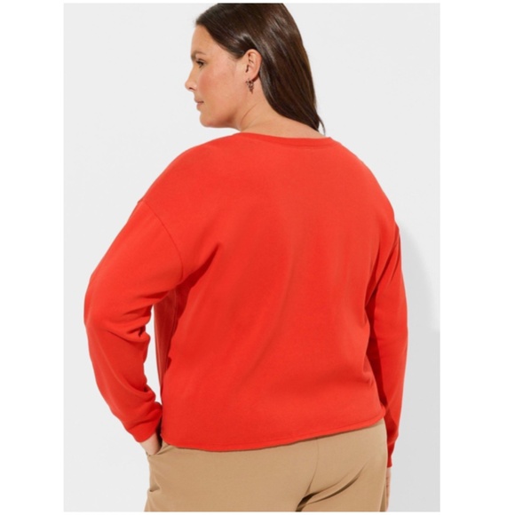 TORRID Relaxed Fit Cozy Fleece Notch Neck Sweatshirt Size 4X - Picture 2 of 10